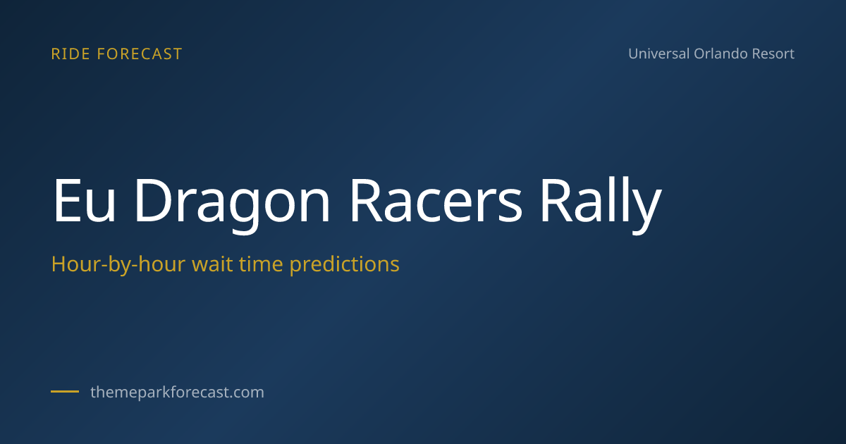 Dragon Racer's Rally Wait Times & Best Time to Ride | Universal Orlando ...