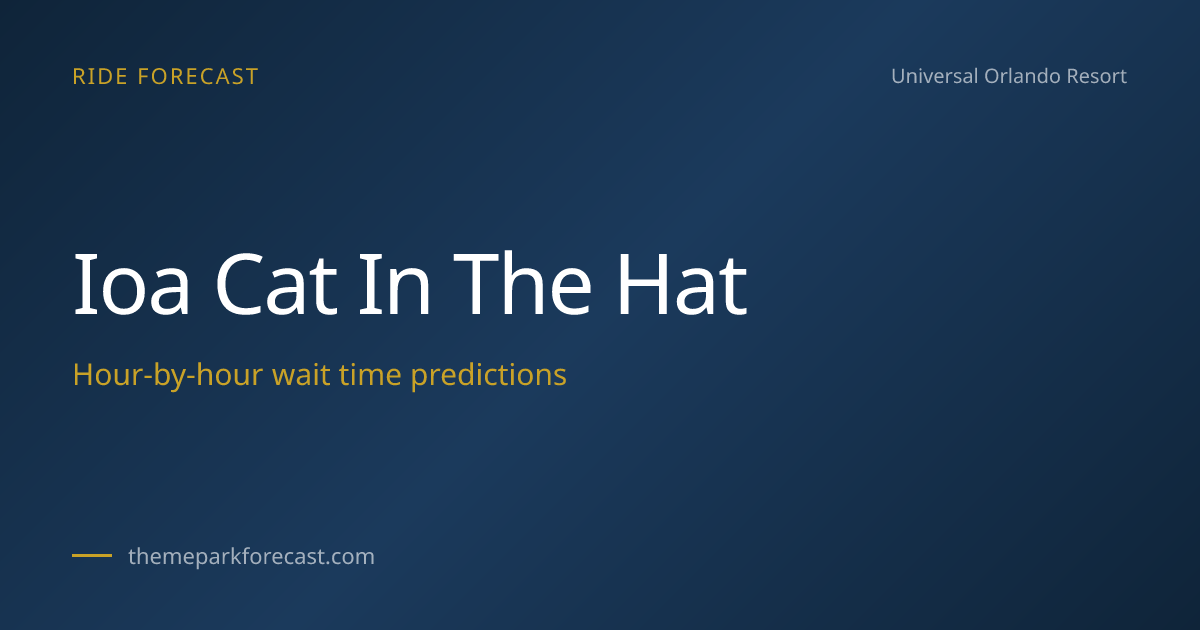 The Cat in the Hat Wait Times & Best Time to Ride | Universal Orlando ...