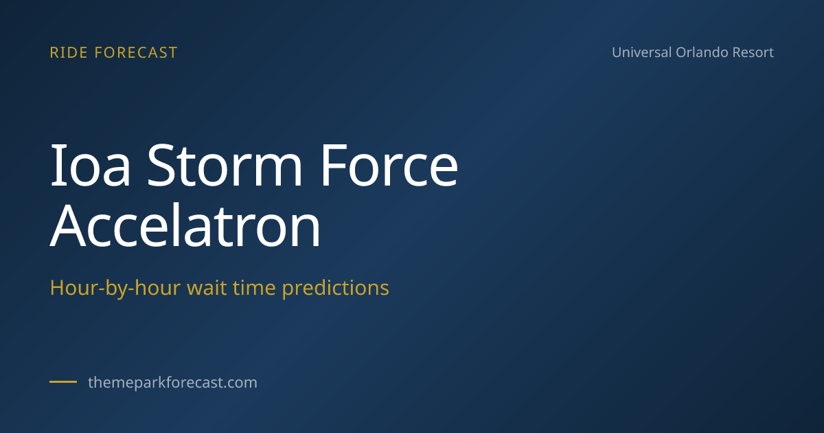 Storm Force Accelatron Wait Times & Best Time to Ride | Universal ...